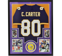 Cris Carter Signed Custom Framed Jersey Display (JSA) at PristineAuction.com