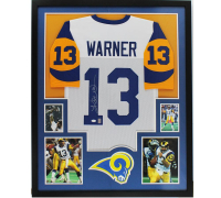 Kurt Warner Signed Custom Framed Jersey Display (JSA) at PristineAuction.com
