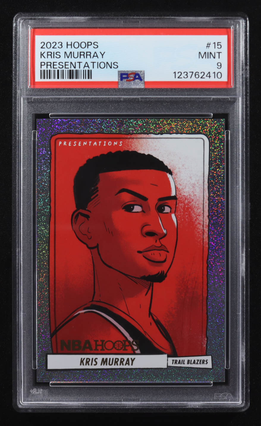 Kris Murray 2023-24 Panini NBA Hoops Presentations #15 RC (PSA 9) at PristineAuction.com Kris Murray 2023-24 Panini NBA Hoops Presentations #15 RC (PSA 9) at PristineAuction.com