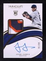 Josh James 2019 Immaculate Collection #50 #91/99 JSY AU RC at PristineAuction.com
