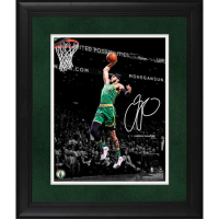 Jayson Tatum Celtics Custom Framed Spotlight Photo at PristineAuction.com