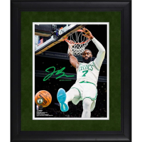 Jaylen Brown Celtics Custom Framed Spotlight Photo at PristineAuction.com