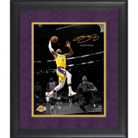LeBron James Lakers Custom Framed Spotlight Photo at PristineAuction.com