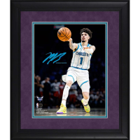 LaMelo Ball Hornets Custom Framed Spotlight Photo at PristineAuction.com