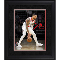 Damian Lilliard Trailblazers Custom Framed Spotlight Photo at PristineAuction.com