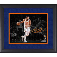 Karl-Anthony Towns Knicks Custom Framed Spotlight Photo at PristineAuction.com