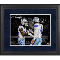Dak Prescott & CeeDee Lamb Custom Framed Spotlight Photo at PristineAuction.com