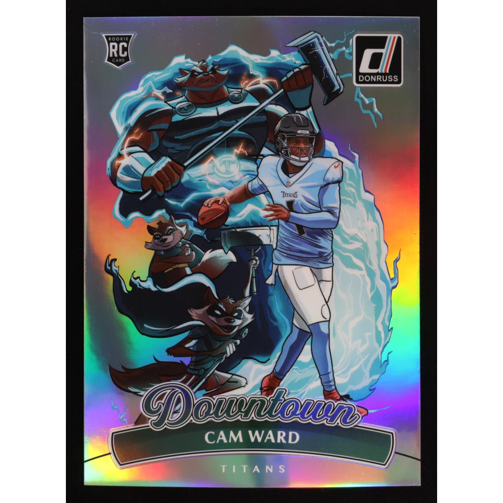 Cam Ward 2025 Donruss Downtown! Oversize #12 RC at PristineAuction.com