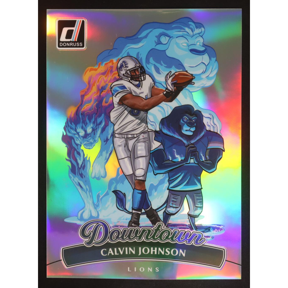 Calvin Johnson 2025 Donruss Downtown! Oversize #4 at PristineAuction.com
