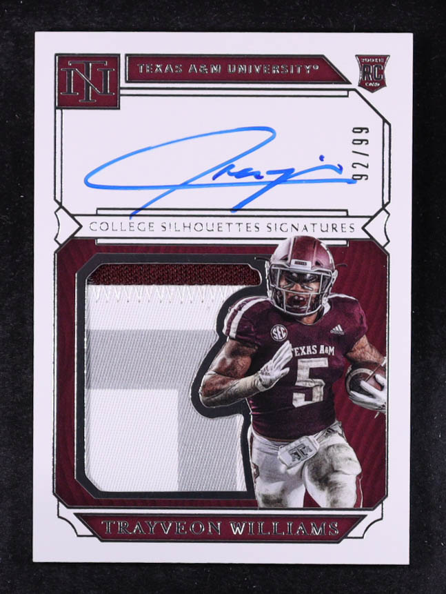 Trayveon Williams 2019 Panini National Treasures Collegiate #115 #92/99 JSY AU RC at PristineAuction.com Trayveon Williams 2019 Panini National Treasures Collegiate #115 #92/99 JSY AU RC at PristineAuction.com