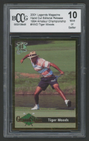 Tiger Woods 2001 Legends Magazine Hand Cut Editorial Release / 1994 Amateur Championship #NNO (BCCG 10) at PristineAuction.com