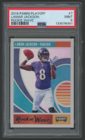 Lamar Jackson 2018 Playoff Rookie Wave #7 RC (PSA 9) at PristineAuction.com