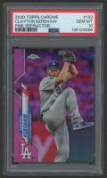 Clayton Kershaw 2020 Topps Chrome Pink Refractor #122 (PSA 10) at PristineAuction.com