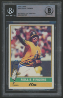 Rollie Fingers Signed 1976 Topps #405 (BGS) at PristineAuction.com