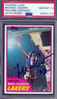 Michael Cooper Signed 1981-82 Topps #W77 (PSA | Auto 10) at PristineAuction.com