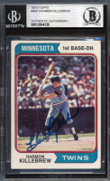 Harmon Killebrew Signed 1974 Topps #400 (BGS) at PristineAuction.com
