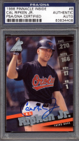 Cal Ripken Jr. Signed 1998 Pinnacle Inside #8 (PSA) at PristineAuction.com