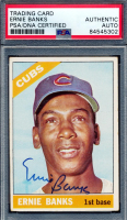 Ernie Banks Signed 1966 Topps #110 (PSA) at PristineAuction.com