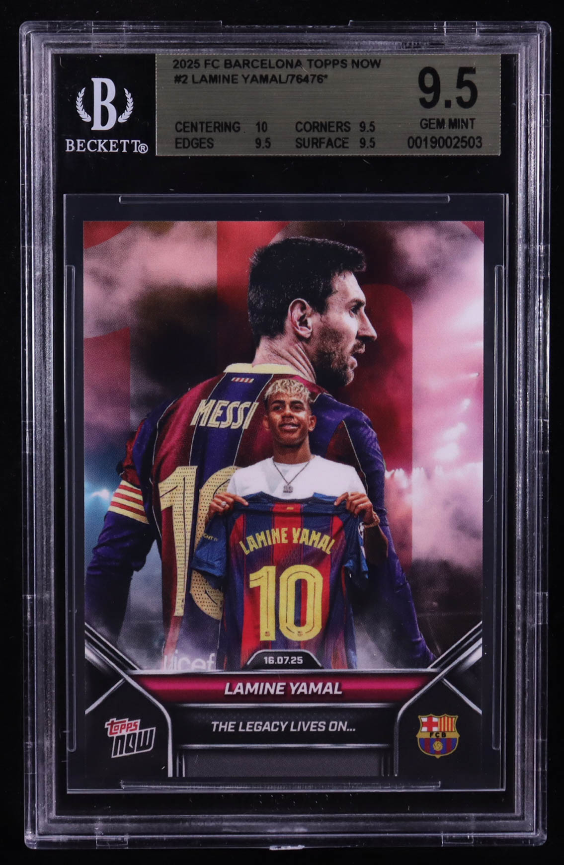 Lamine Yamal 2025-26 FC Barcelona Topps Now #2 (BGS 9.5) at PristineAuction.com Lamine Yamal 2025-26 FC Barcelona Topps Now #2 (BGS 9.5) at PristineAuction.com