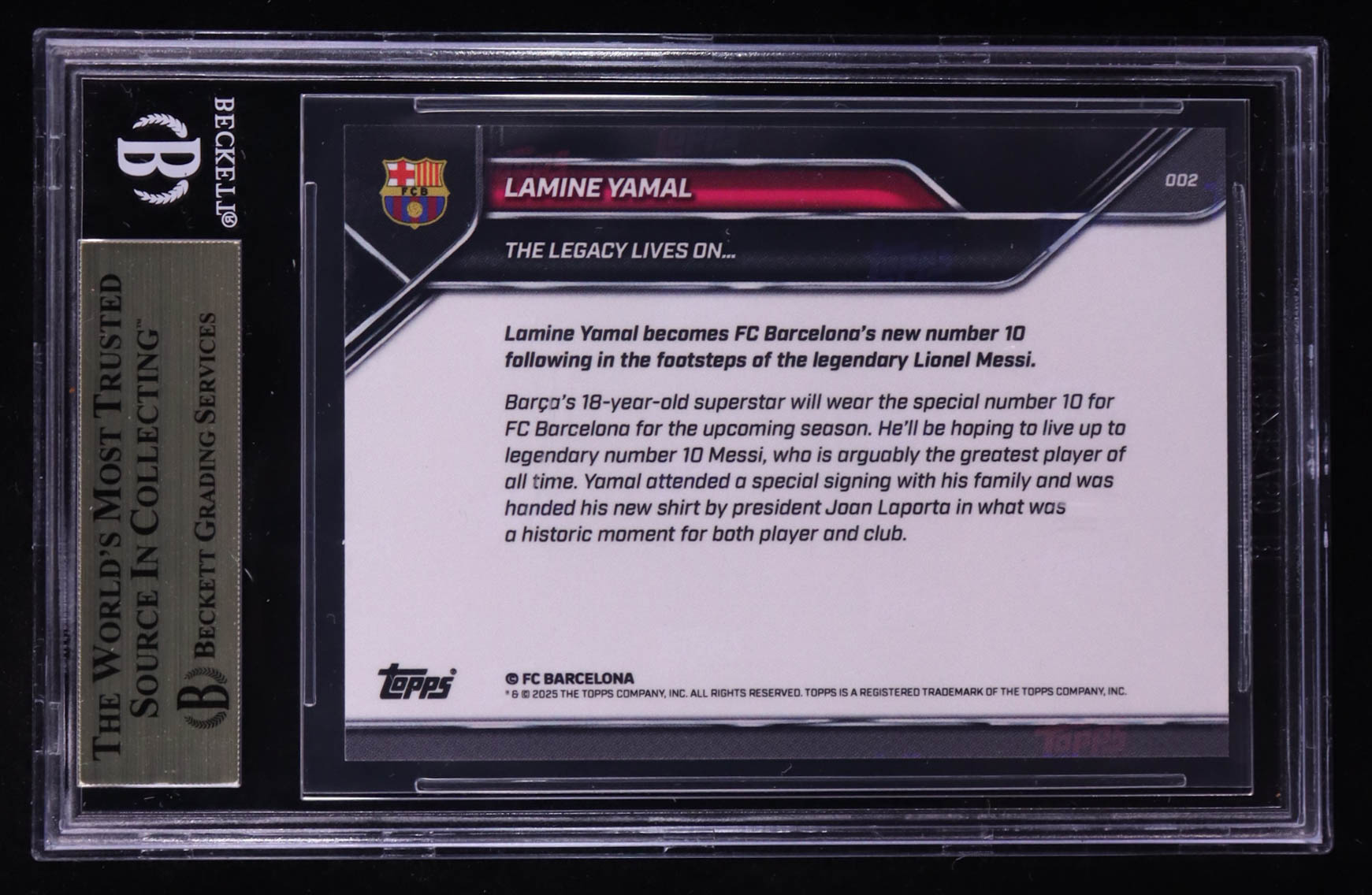 Lamine Yamal 2025-26 FC Barcelona Topps Now #2 (BGS 9.5) at PristineAuction.com Lamine Yamal 2025-26 FC Barcelona Topps Now #2 (BGS 9.5) at PristineAuction.com