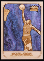 Michael Jordan Custom Wood Art Trading Card at PristineAuction.com