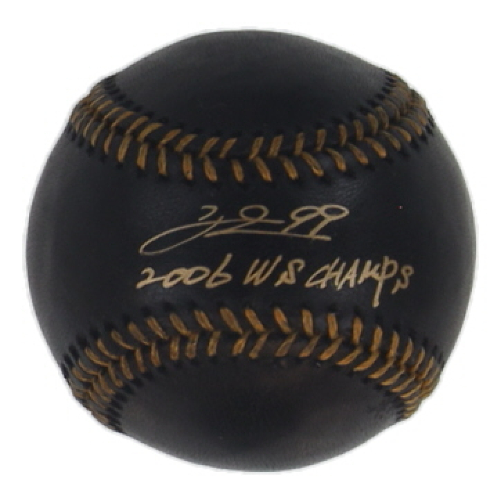So Taguchi Signed OML Black Leather Baseball Inscribed "2006 WS Champs" (Beckett) at PristineAuction.com