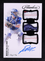 Reese McGuire 2019 Panini Flawless Rookie Triple Patch Autographs Black #5 #1/1 RC at PristineAuction.com