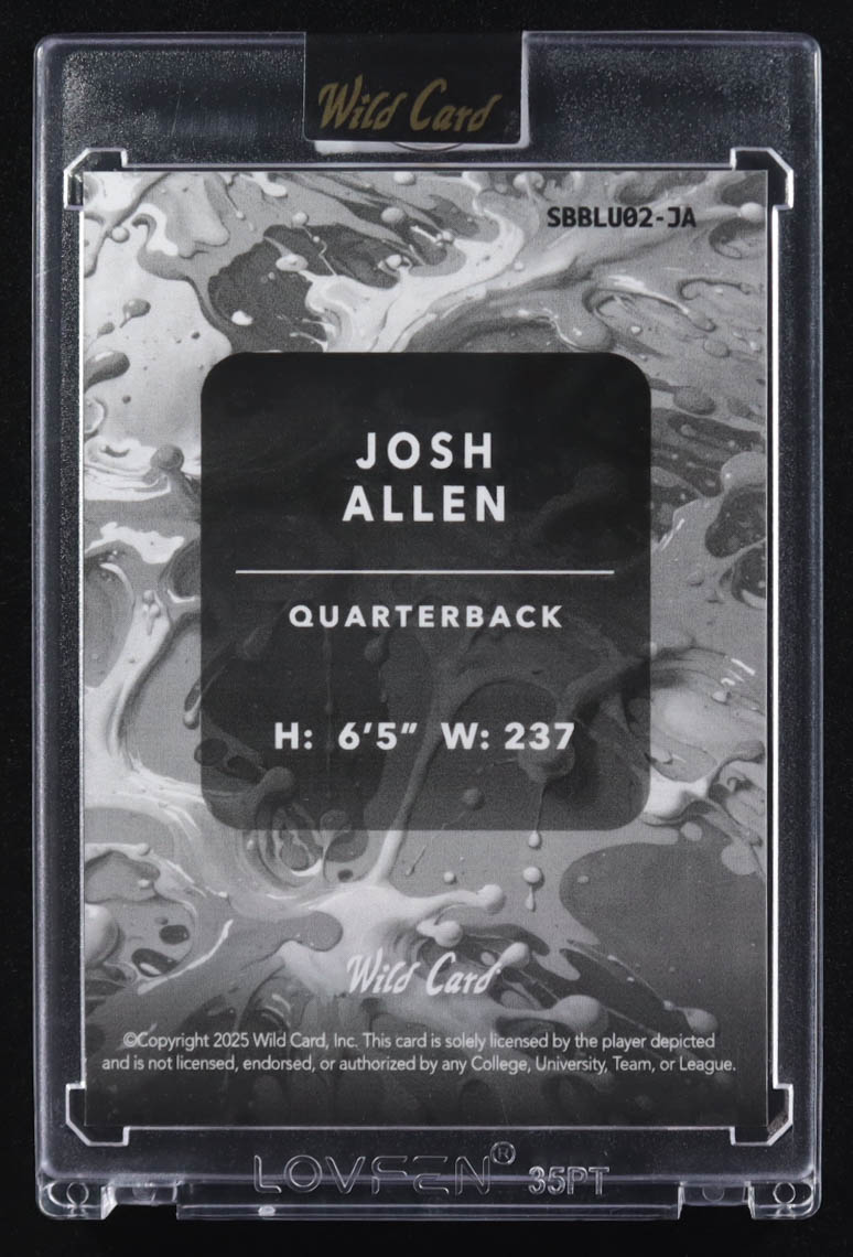 Josh Allen 2025 Wild Card Splat Blue Lava #JA #7/10 at PristineAuction.com Josh Allen 2025 Wild Card Splat Blue Lava #JA #7/10 at PristineAuction.com