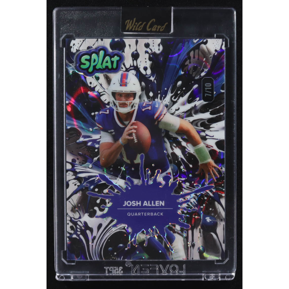Josh Allen 2025 Wild Card Splat Blue Lava #JA #7/10 at PristineAuction.com