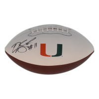 Carson Beck Signed Miami Hurricanes Logo Football (JSA) at PristineAuction.com