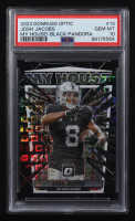 Josh Jacobs 2023 Donruss Optic My House! Black Pandora #13 #21/25 (PSA 10) at PristineAuction.com