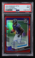 Zay Flowers 2023 Donruss Optic Rated Rookies Autographs Red #210 #34/75 RC (PSA 9) at PristineAuction.com