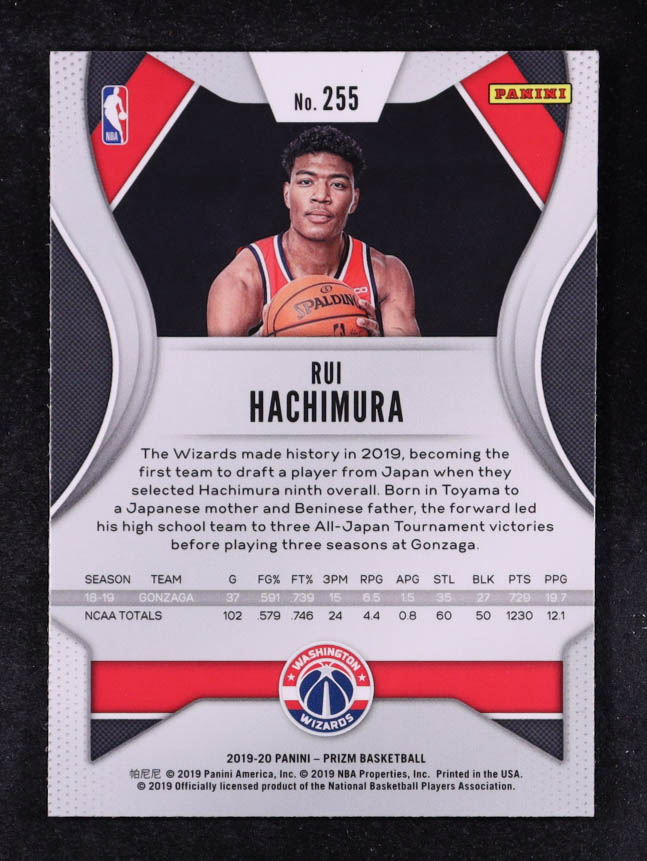 Rui Hachimura 2019-20 Panini Prizm #255 RC at PristineAuction.com Rui Hachimura 2019-20 Panini Prizm #255 RC at PristineAuction.com