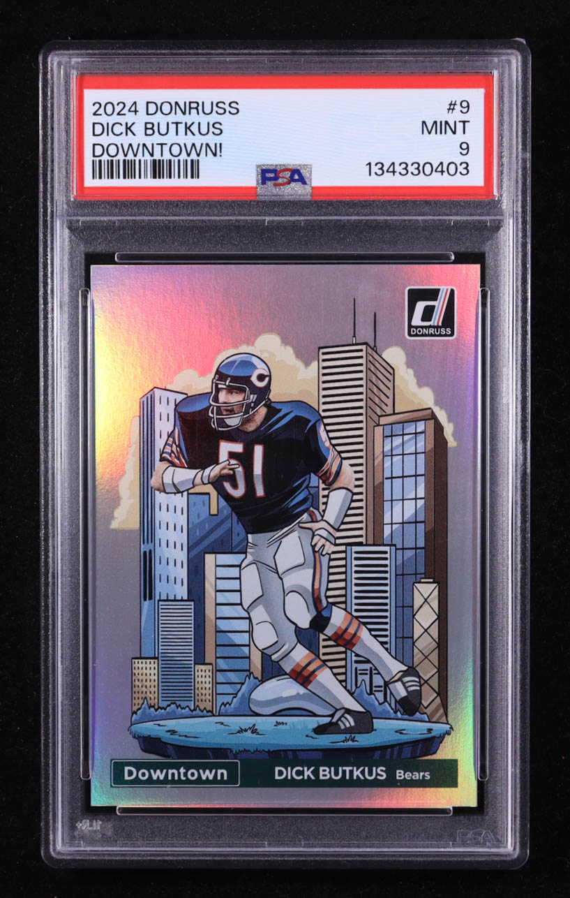 Dick Butkus 2024 Donruss Downtown #9 (PSA 9) at PristineAuction.com Dick Butkus 2024 Donruss Downtown #9 (PSA 9) at PristineAuction.com
