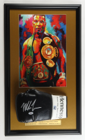 Mike Tyson Signed Custom Framed Hennessy Boxing Glove Display (PSA) at PristineAuction.com