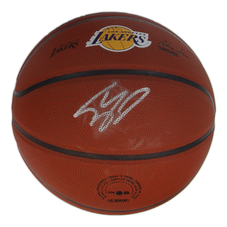 Shaquille O'Neal Signed Lakers Logo NBA Basketball (Authentic Ink) at PristineAuction.com Shaquille O'Neal Signed Lakers Logo NBA Basketball (Authentic Ink) at PristineAuction.com