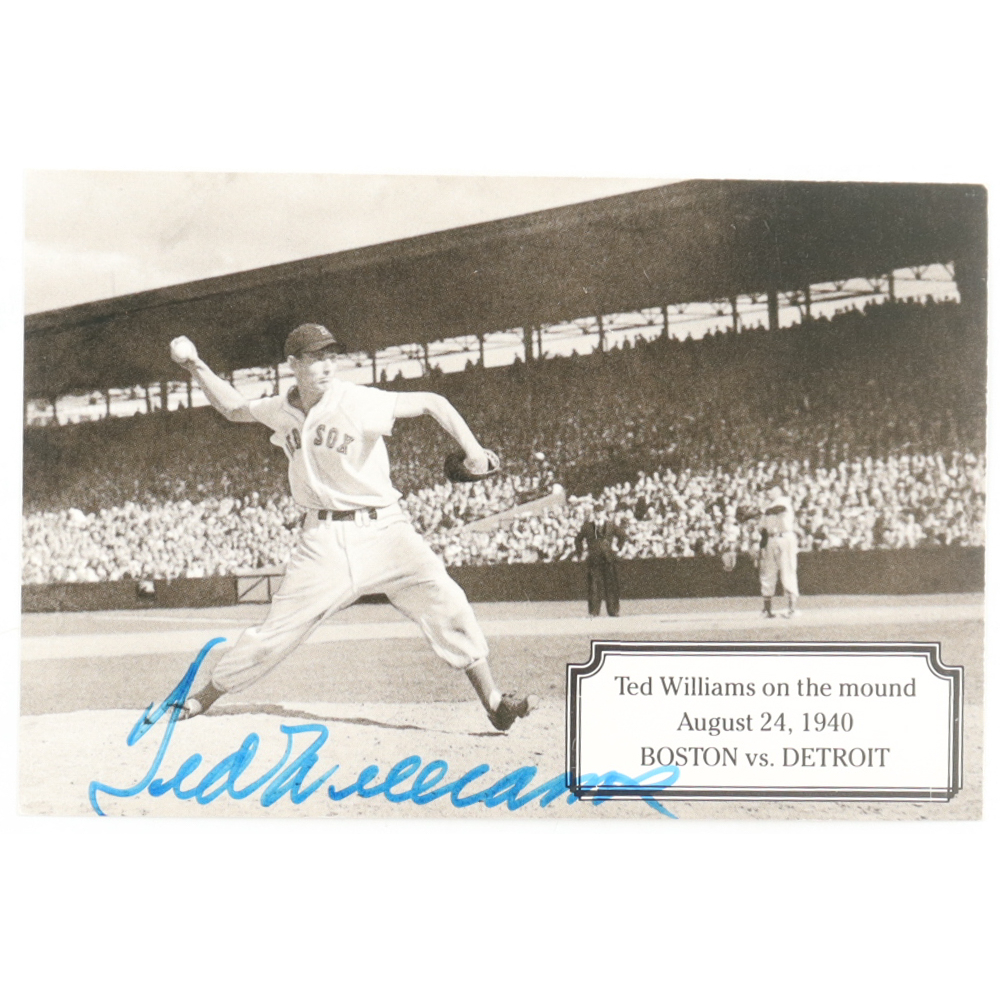 Ted Williams Signed 4x6 Postcard (JSA) at PristineAuction.com