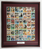 1988 Topps Football Custom Framed Uncut Card Sheet Display of (35) Cards with Bo Jackson Title Plaque at PristineAuction.com