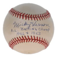 Mickey Vernon Signed OAL Baseball Inscribed "A.L. Batting Champ 1946 & 1953" (JSA) at PristineAuction.com