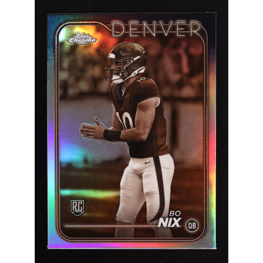 Bo Nix 2024 Topps Chrome Sepia Refractor #206 RC at PristineAuction.com