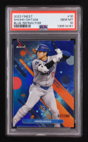 Shohei Ohtani 2025 Finest Blue Refractor #16 #27/200 (PSA 10) at PristineAuction.com