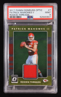 Patrick Mahomes II 2017 Donruss Optic Rookie Threads #7 RC (PSA 9) at PristineAuction.com