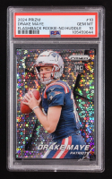 Drake Maye 2024 Panini Prizm Flashback Rookie No Huddle #10 RC (PSA 10) at PristineAuction.com