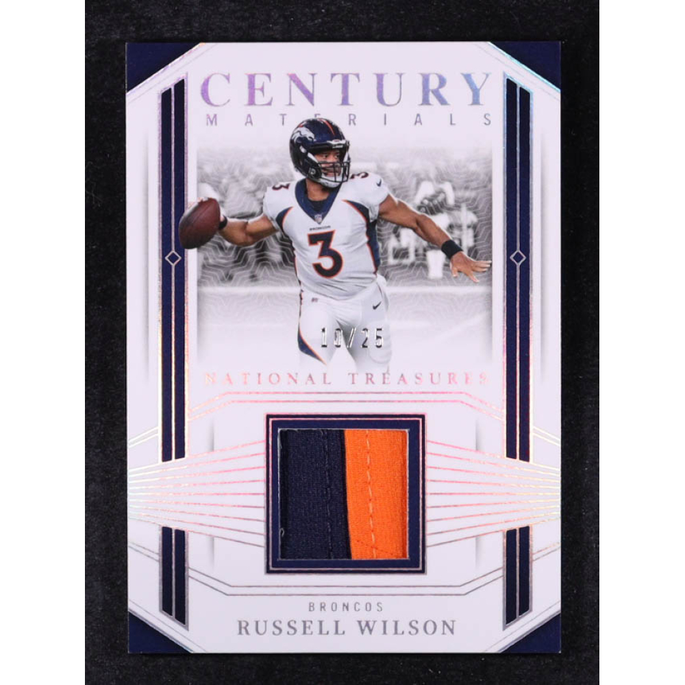 Russell Wilson 2023 Panini National Treasures Century Materials Holo Silver #86 #10/25 at PristineAuction.com