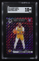 Bronny James Jr. 2024-25 Panini Mosaic Mosaic Purple #262 #39/99 RC (SGC 10) at PristineAuction.com