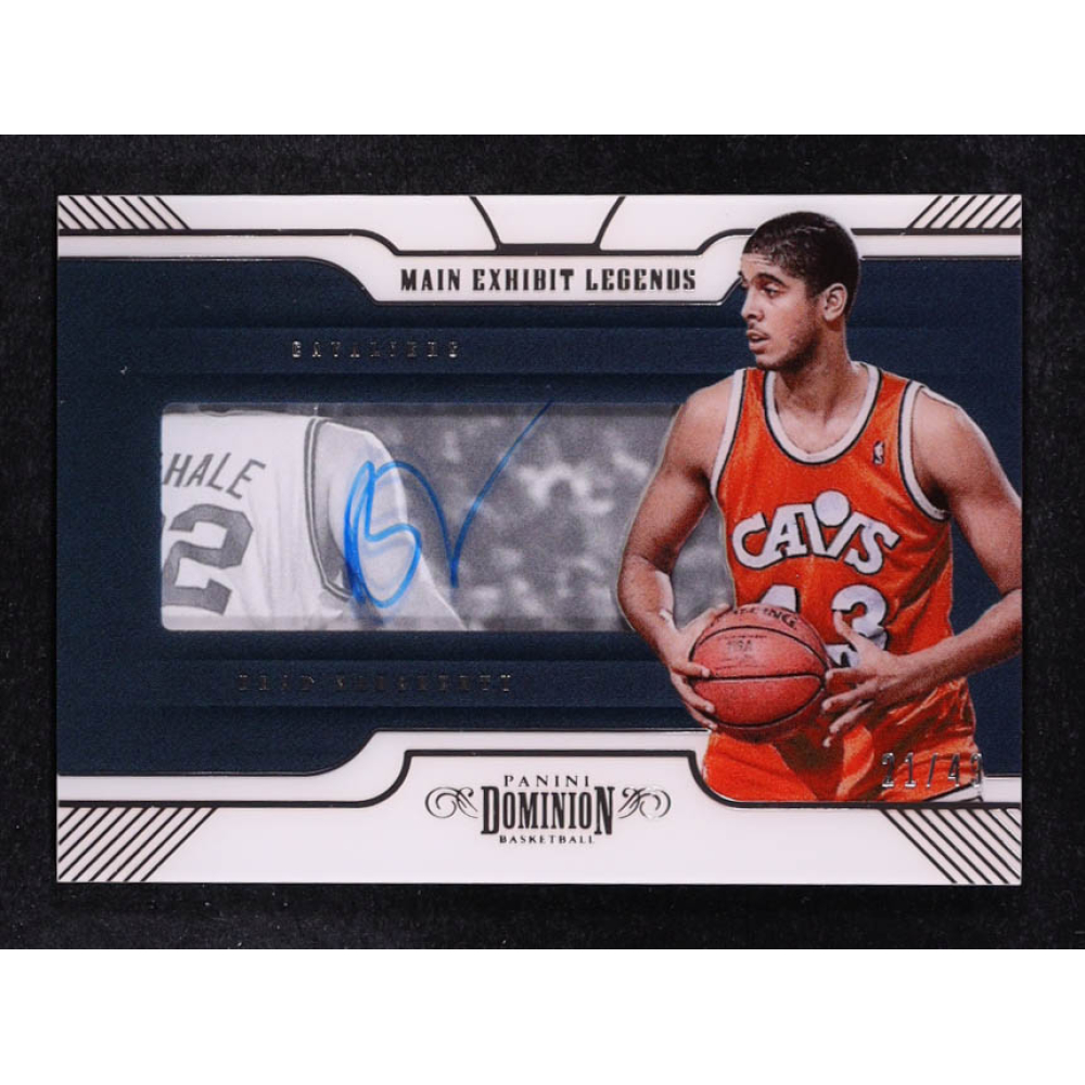 Brad Daugherty 2018-19 Panini Dominion Main Exhibit Legends Autographs #4 #21/49 at PristineAuction.com