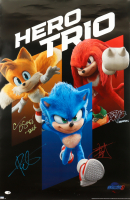 "Sonic the Hedgehog 3" | 22x34 Poster Signed by (4) with Ben Schwartz, Roger Craig Smith (JSA) at PristineAuction.com