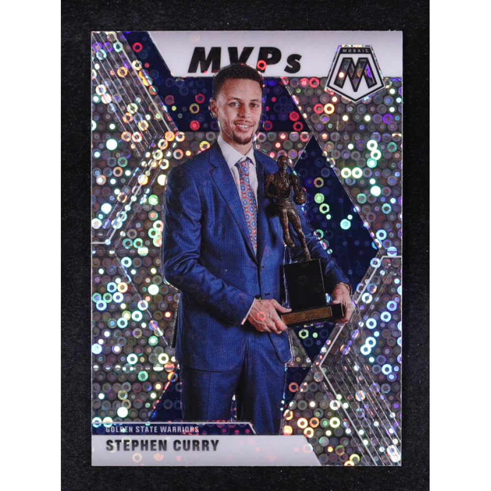 Stephen Curry 2019-20 Panini Mosaic Mosaic Fast Break Silver #299 MVP at PristineAuction.com