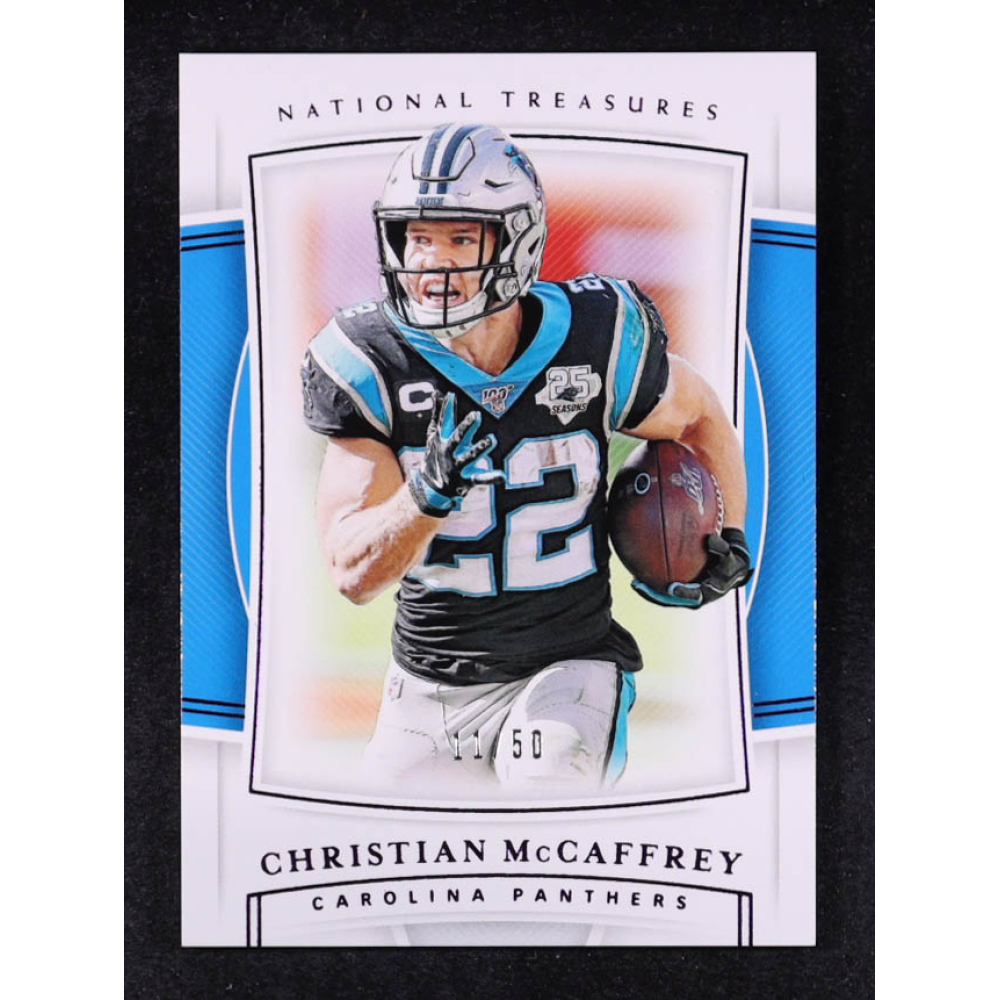 Christian McCaffrey 2019 Panini National Treasures Purple #14 #11/50 at PristineAuction.com