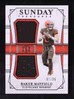 Baker Mayfield 2019 Panini National Treasures Sunday Treasures Materials #17 #7/99 at PristineAuction.com